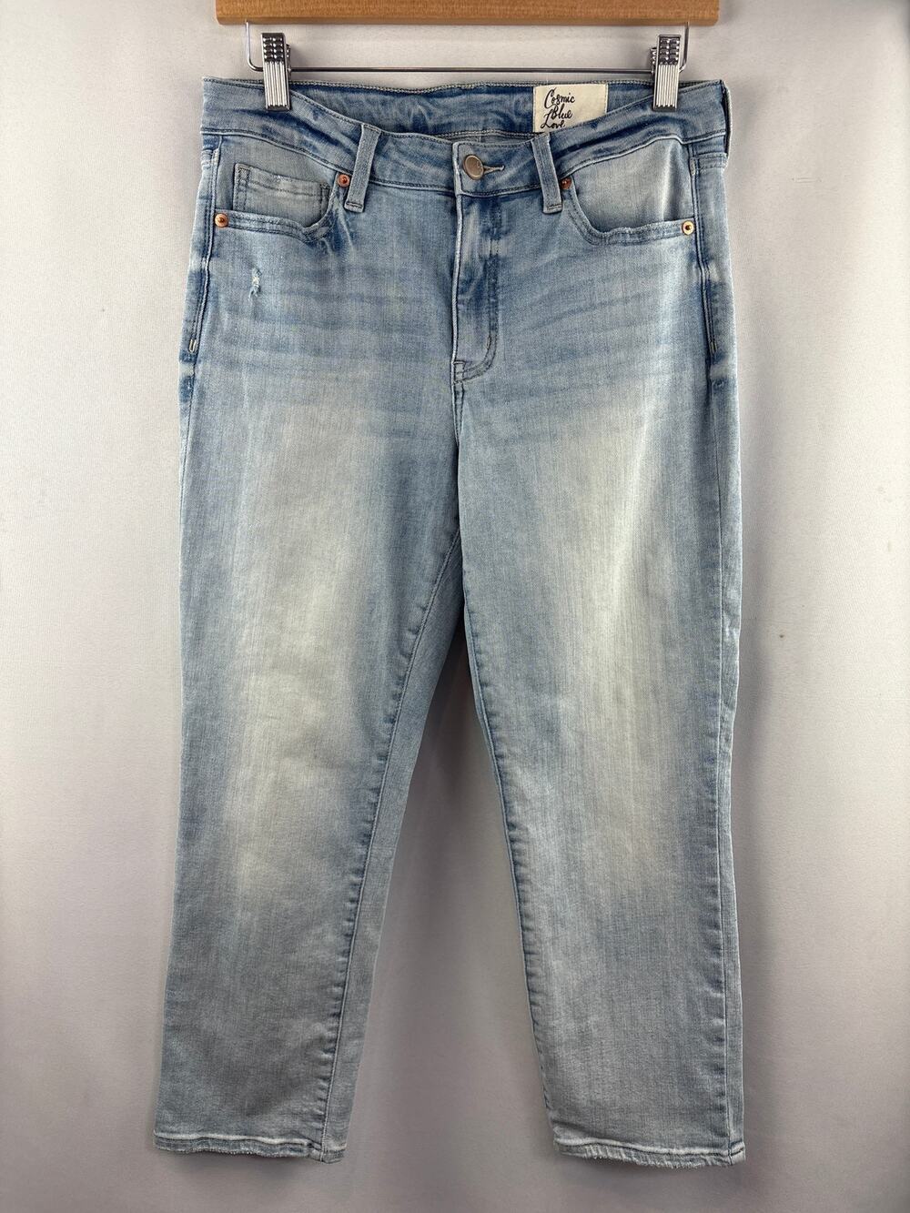 Women’s Cosmic Blue Love Size 30P Light Blue Straight Leg Jeans